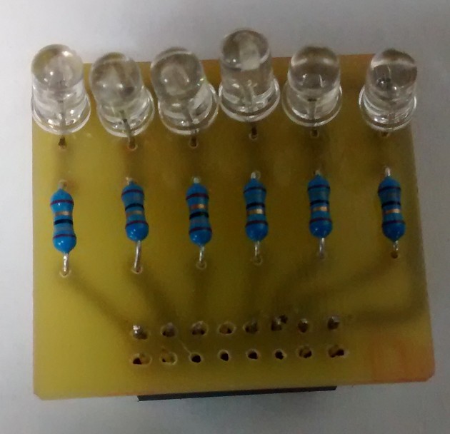 A view of the front of the PCB